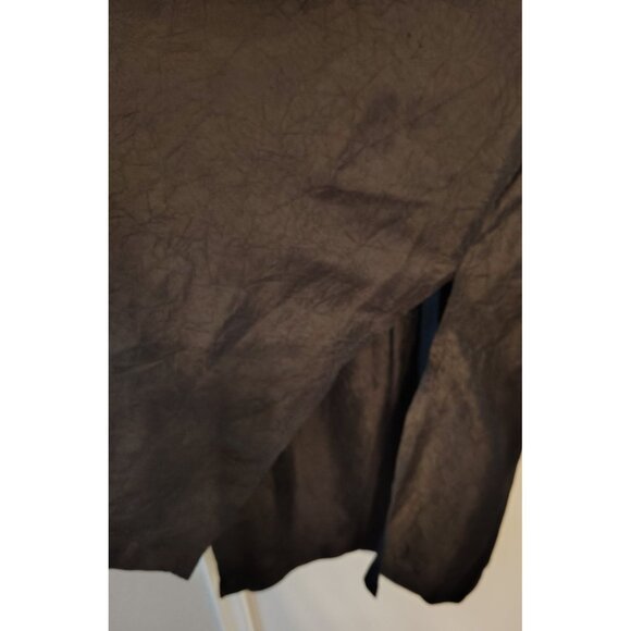 Harper Greer 100% Silk Medium Black Tunic Blouse Jacket, Lagenlook Art Oversized - Picture 4 of 5